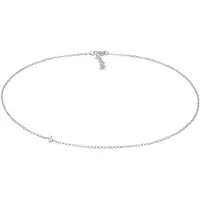Elli - Elli Halsketting Dames erwtenketting solitaire met kubische zirkonia-kristallen in 925 sterling zilver Kettingen