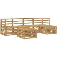 vidaXL Buiten bank set 6 pcs Wit Massief Acacia Hout
