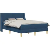 vidaXL Bedframe met matras met hoofdeinde Polyester