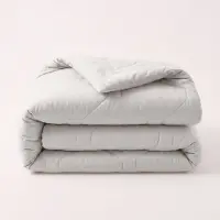HappyBed Dekbed zonder overtrek 240x220 - Wasbaar Zomerdekbed - Bedrukt dekbed zonder hoes - Hoesloos Dekbed - Lits Jumeaux - Grey