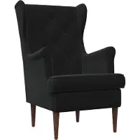 vidaXL Fauteuil Zwart Fluweel