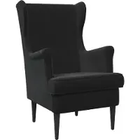 vidaXL Fauteuil Zwart Fluweel