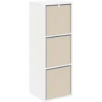 vidaXL Dressoir met lades, wit, 35 x 32 x 99,5 cm
