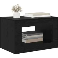 vidaXL Coffee Table Zwart eiken 80.5 x 50 x 50 cm Bewerkt hout