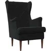 vidaXL Fauteuil Zwart Fluweel