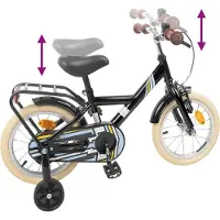 vidaXL Kinderfiets 16 Inch voor 4-6 jaar oud Zwart