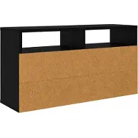 vidaXL Laagkast met lade Zwart Eiken 72 x 22,5 x 38 cm