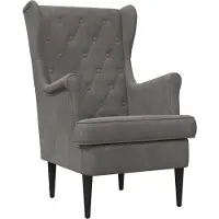vidaXL Fauteuil Donkergrijs Fluweel
