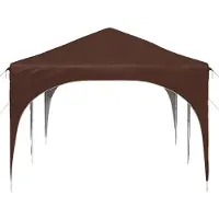 vidaXL Opklapbare partytent, 575 x 288 x 245 cm, bruin, Oxford-stof