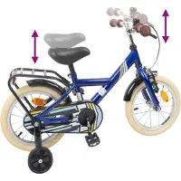 vidaXL Kinderfiets 12 Inch voor 2-4 jaar oud Donkerblauw