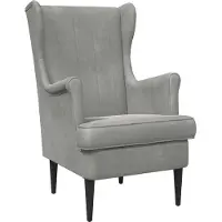vidaXL Fauteuil Lichtgrijs Fluweel