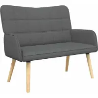 vidaXL 2-Zits Sofa Donkergrijs 115 x 61 x 87 cm Stof