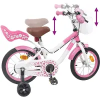 vidaXL Kinderfiets Met Zijwieltjes 14 Inch voor 3-5 jaar oud