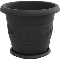 vidaXL Plantenpotten 6 st Zwart Ø 30 x 25 cm Kunststof