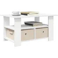 vidaXL Salontafel Wit 77 x 55 x 42 cm Bewerkt hout