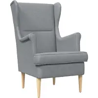vidaXL Fauteuil Lichtgrijs Stof
