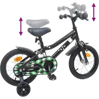 vidaXL Kinderfiets 12 Inch voor 2-4 jaar oud Zwart