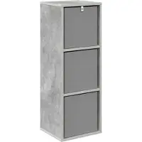 vidaXL Dressoir met laden, betonlook, grijs, 30,5 x 27 x 84,5 cm