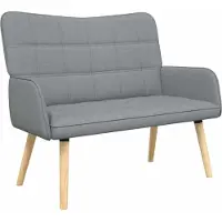 vidaXL 2-Zits Sofa Lichtgrijs 115 x 61 x 87 cm Stof