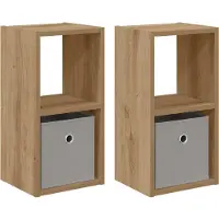 vidaXL Nachtkastje 2 st Artisan Eiken 25,5 x 22 x 49,5 cm Bewerkt hout