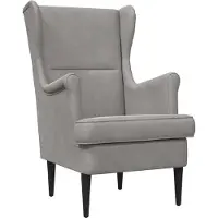 vidaXL Fauteuil Lichtgrijs Fluweel