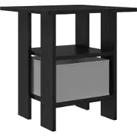 vidaXL Nachtkastje 2 st Zwart Eiken 41 x 40 x 45 cm Bewerkt hout