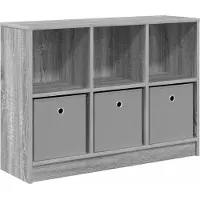 vidaXL Dressoir Grijs Sonoma 88,5 x 27,5 x 63,5 cm