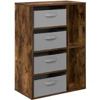 vidaXL Dressoir Gerookt eiken 60 x 33,5 x 84 cm