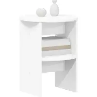vidaXL Zijtafel, wit, Ø40 x 50 cm, houtvezel