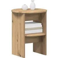 vidaXL Bijzetkast Artisan Eik Ø40 x 50 cm Geconstrueerd hout