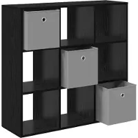 vidaXL Dressoir, zwart, eikenlook, 88,5 x 29 x 84,5 cm
