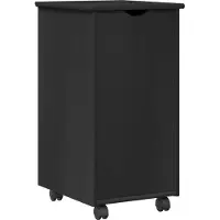 vidaXL - Rollende - kast - Zwart - 34 - x - 39 - x - 65,5 - cm - Massief - vurenhout