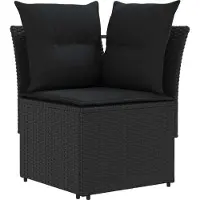 vidaXL Meubelsets 8 st Zwart PE Riet