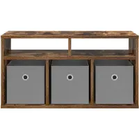 vidaXL Laagkast met lade Rook Eiken 72 x 22,5 x 38 cm