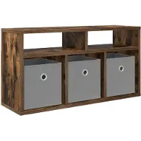 vidaXL Laagkast met lade Rook Eiken 72 x 22,5 x 38 cm