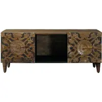 vidaXL Salontafel bruin, 100 x 54 x 40 cm, massief mangohout