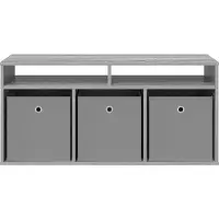 vidaXL Dressoir met laden, grijze Sonoma-kleur, 102 x 32 x 48,5 cm