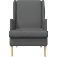 vidaXL Fauteuil Donkergrijs Stof