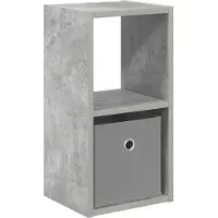 vidaXL Nachtkastje Beton Grijs 25,5 x 22 x 49,5 cm Bewerkt hout
