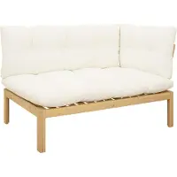 vidaXL Tuinpallet Sofa Eenheden 2 Stuk Lichtbruin en Crème Wit