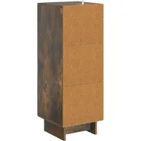 vidaXL Dressoir Gerookt eiken 33 x 34,5 x 90 cm Bewerkt hout