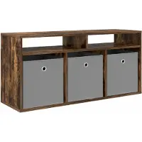 vidaXL Laagkast met lade Rook Eiken 102 x 32 x 48,5 cm