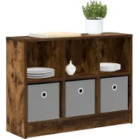 vidaXL Dressoir Rook Eiken 73,5 x 22,5 x 53,5 cm