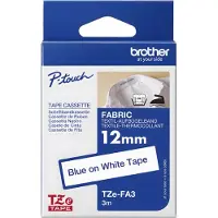 Brother TZe-FA3 Tape Blauw op wit (12 mm)