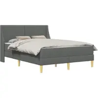 vidaXL Bedframe met matras met hoofdeinde Polyester