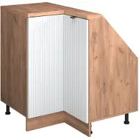 Vicco R-Line Hoekkeukenkast voor schuine wand – 75.6 cm met 1 deur Witte golf