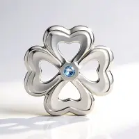 Cavill - Zilveren hanger - 925 Sterling Zilver - Zwitserse Blauwe Topaas 0,07 ct - Bloemvorm - Handgemaakt Luxe Sieraad