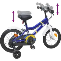 vidaXL Kinderfiets 16 Inch voor 4-6 jaar oud Blauw wit