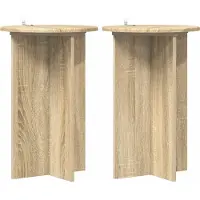 vidaXL Plantenstand 2 st Sonoma Eiken Ø40 x 60 cm Bewerkt hout