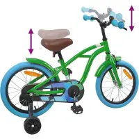 vidaXL Kinderfiets 16 Inch voor 4-6 jaar oud Groen